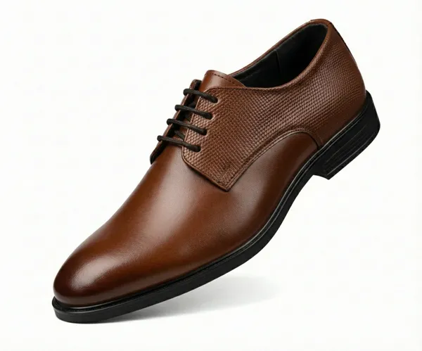 Von_Huette_Men's_Tan_Formal_Derby_Shoes_For_Officewear/Partywear