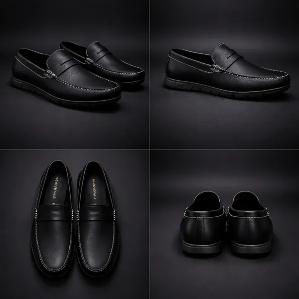 VON_HUETTE_Men’s_Premium_Black_Penny_Loafers_|_White_Stitch_Detail_|_Cushioned_Sole_|_Formal_&_Office_Wear_Shoes