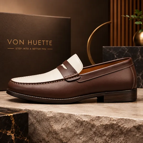 VON_HUETTE_Premium_Two-Tone_Penny_Loafers_for_Men_|_Brown_&_White_Classic_Formal_Shoes_|_Office,_Party_&_Casual_Wear