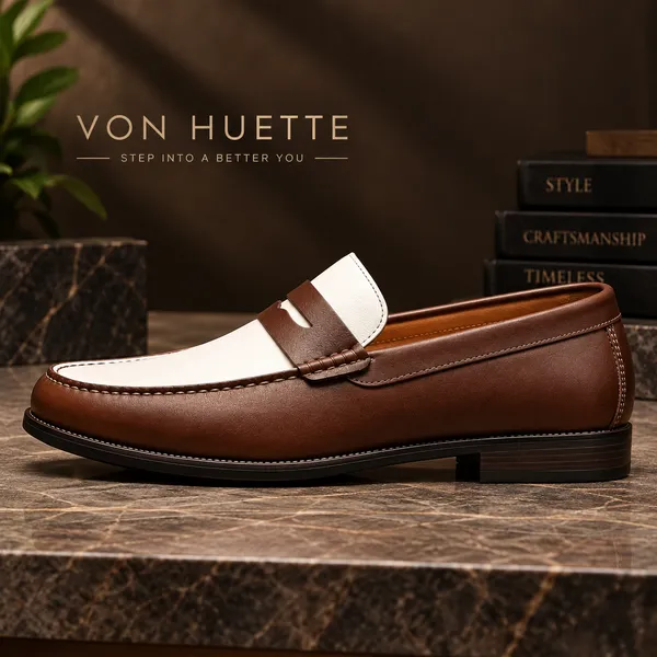 VON_HUETTE_Premium_Two-Tone_Penny_Loafers_for_Men_|_Tan_&_White_Classic_Formal_Shoes_|_Office,_Party_&_Casual_Wear