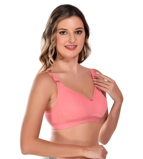 Peach_T-Shirt_Bra_for_Women_|_Non-Padded_and_Cotton_Hosiery