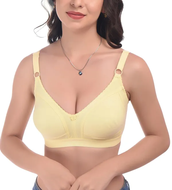 Yellow_T-Shirt_Bra_for_Women_|_Non-Padded_and_Cotton_Hosiery
