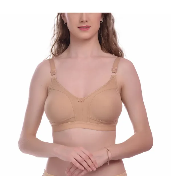 Beige_T-Shirt_Bra_for_Women_|_Non-Padded_and_Cotton_Hosiery