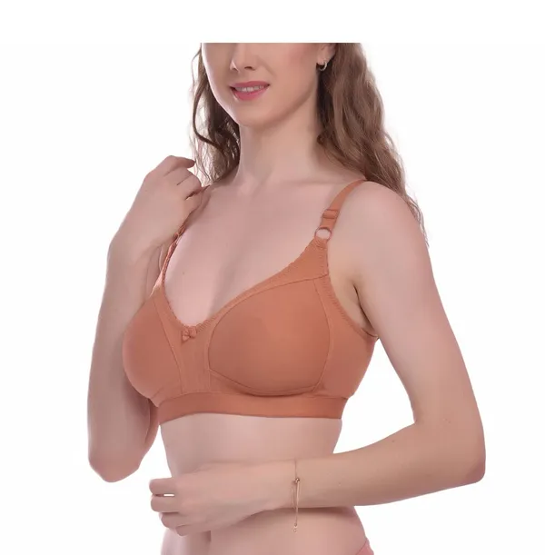 Brown_T-Shirt_Bra_for_Women_|_Non-Padded_and_Cotton_Hosiery