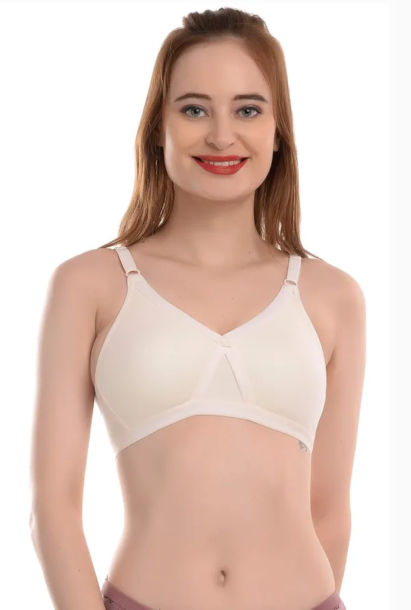 Cream_Full_Coverage_T_Shirt_Bra_C-Cup_For_Women