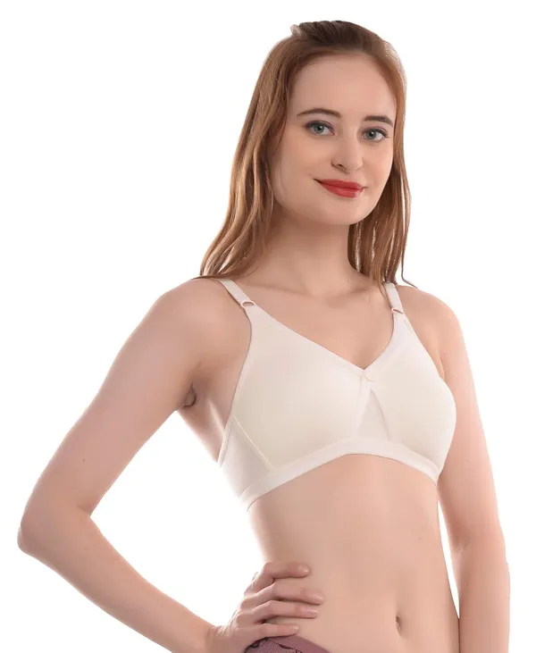 Cream_Full_Coverage_T_Shirt_Bra_C-Cup_For_Women