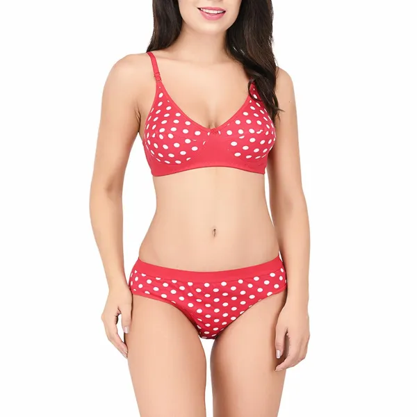 Pink_B-Cup_Hosery_Polka_Dots_Bra_&_Panty_Set_For_Women