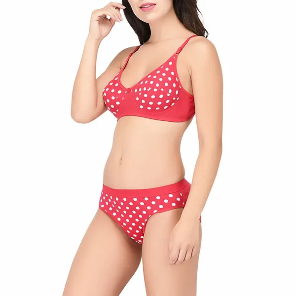Pink_B-Cup_Hosery_Polka_Dots_Bra_&_Panty_Set_For_Women