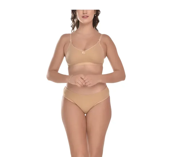 Beige_Bra-Panty_Set_for_Women_|_Cotton_Hosiery