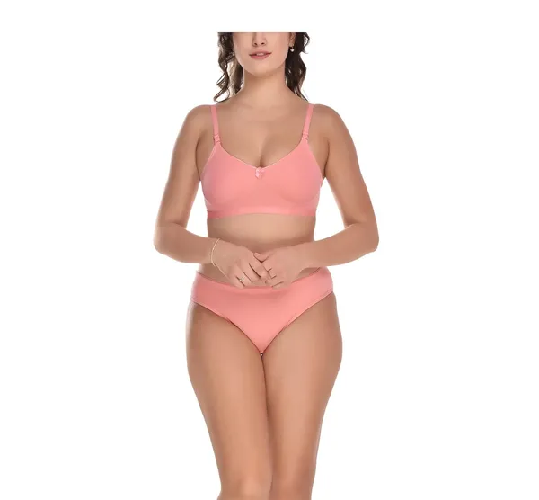 Peach_Bra-Panty_Set_for_Women_|_Cotton_Hosiery