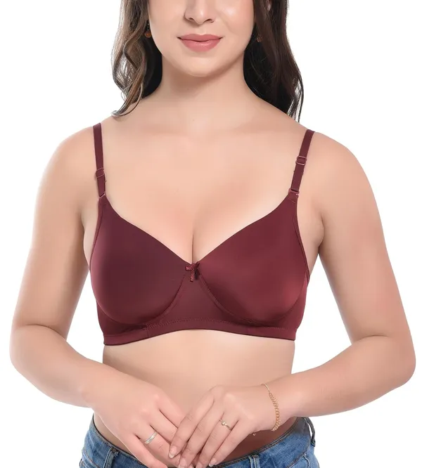 Maroon_Imported_Lycra_Padded_Bra_For_Women