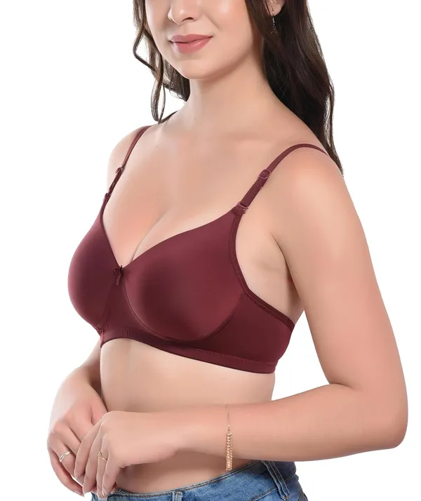 Maroon_Imported_Lycra_Padded_Bra_For_Women