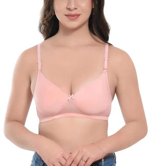 Peach_Imported_Lycra_Padded_Bra_For_Women