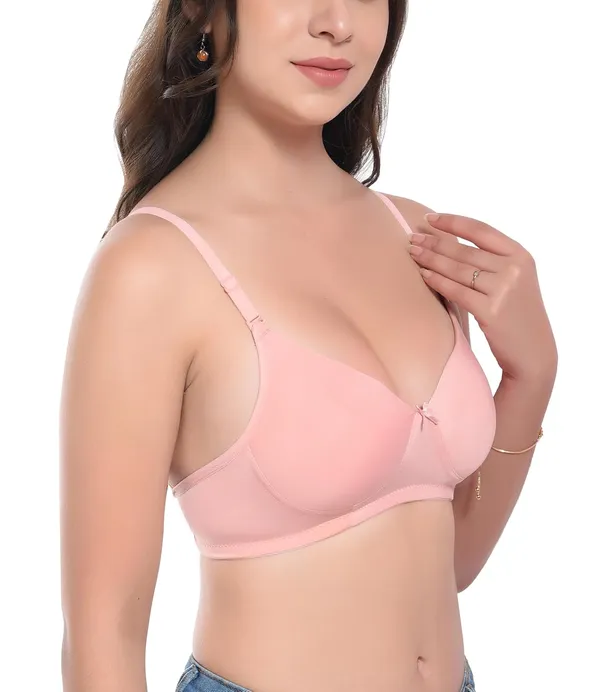 Peach_Imported_Lycra_Padded_Bra_For_Women