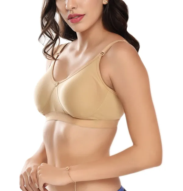 Beige_T-Shirt_Bra_for_Women_|_Non-Padded_and_Cotton_Hosiery