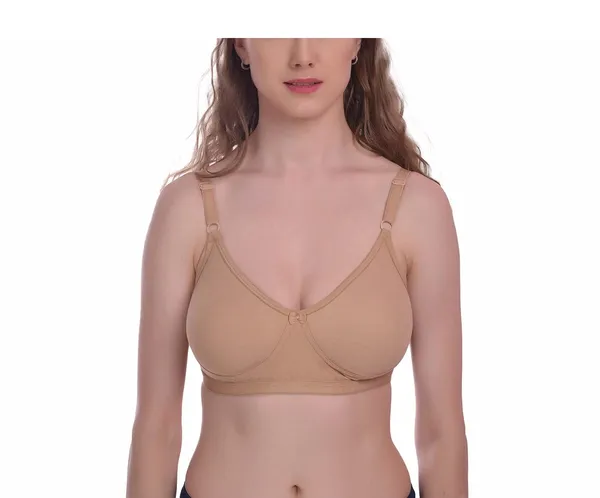 Beige_T-Shirt_Bra_for_Women_|_Non-Padded_and_Cotton_Hosiery