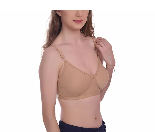 Beige_T-Shirt_Bra_for_Women_|_Non-Padded_and_Cotton_Hosiery