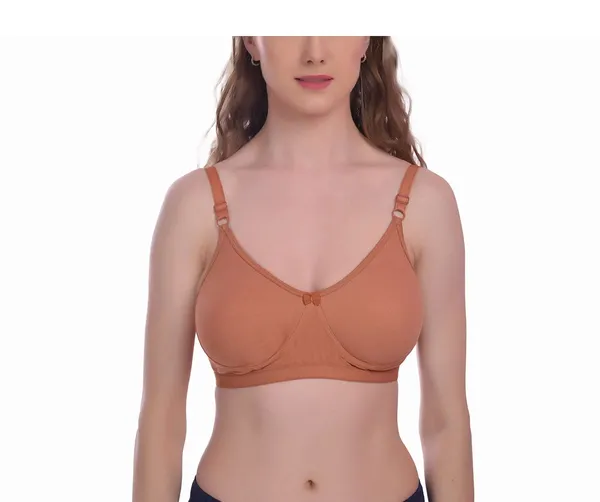 Brown_T-Shirt_Bra_for_Women_|_Non-Padded_and_Cotton_Hosiery