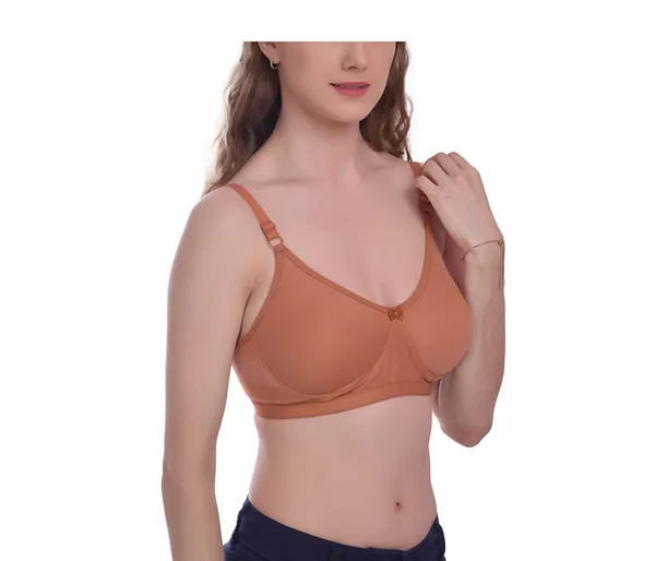 Brown_T-Shirt_Bra_for_Women_|_Non-Padded_and_Cotton_Hosiery
