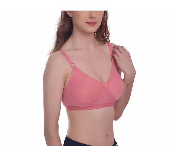 Peach_T-Shirt_Bra_for_Women_|_Non-Padded_and_Cotton_Hosiery