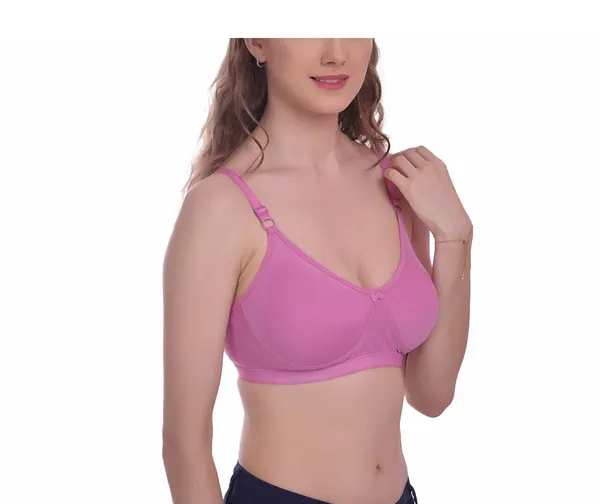 Pink_T-Shirt_Bra_for_Women_|_Non-Padded_and_Cotton_Hosiery