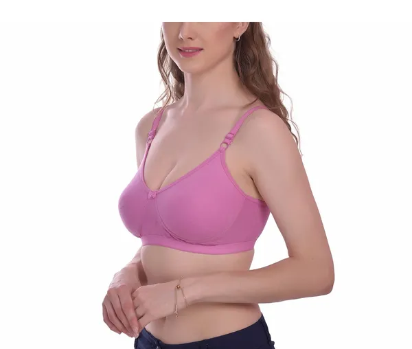 Pink_T-Shirt_Bra_for_Women_|_Non-Padded_and_Cotton_Hosiery