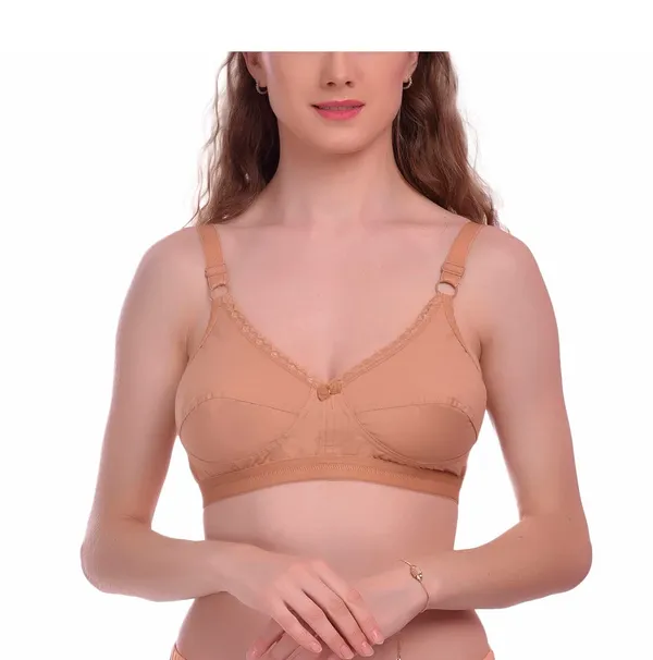 Beige_T-Shirt_Bra_for_Women_|_Non-Padded_and_Cotton_Hosiery