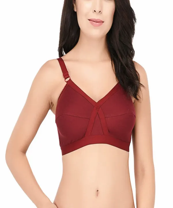 Maroon_T-Shirt_Bra_for_Women_|_Non-Padded_and_Cotton_Hosiery