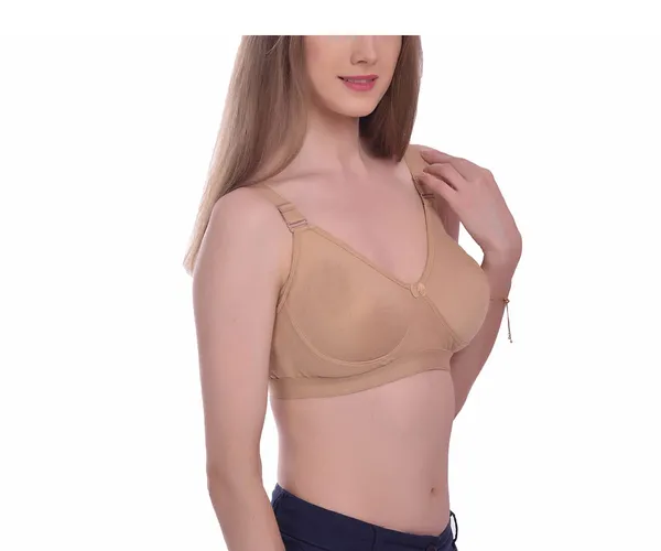 Beige_T-Shirt_Bra_for_Women_|_Non-Padded_and_Cotton_Hosiery