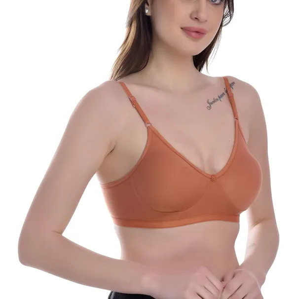 Brown_T-Shirt_Bra_for_Women_|_Non-Padded_and_Cotton_Hosiery