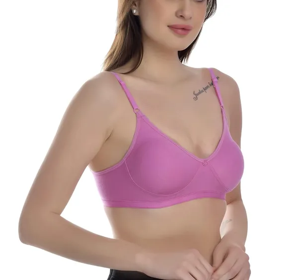 Pink_T-Shirt_Bra_for_Women_|_Non-Padded_and_Cotton_Hosiery