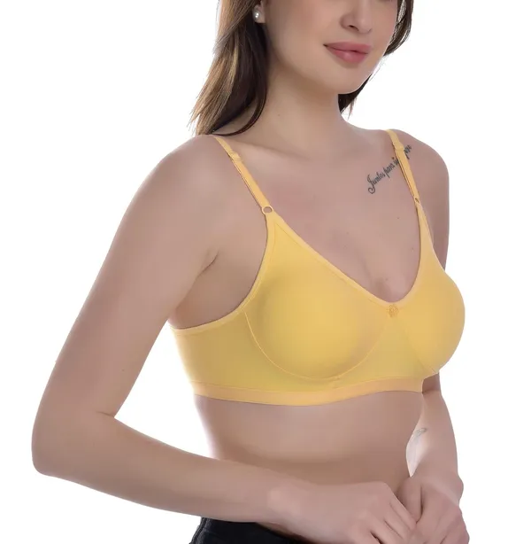 Yellow_T-Shirt_Bra_for_Women_|_Non-Padded_and_Cotton_Hosiery