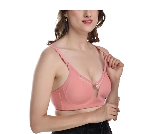 Peach_Comfortable_Bra_for_Women_|_Cotton_Hosiery