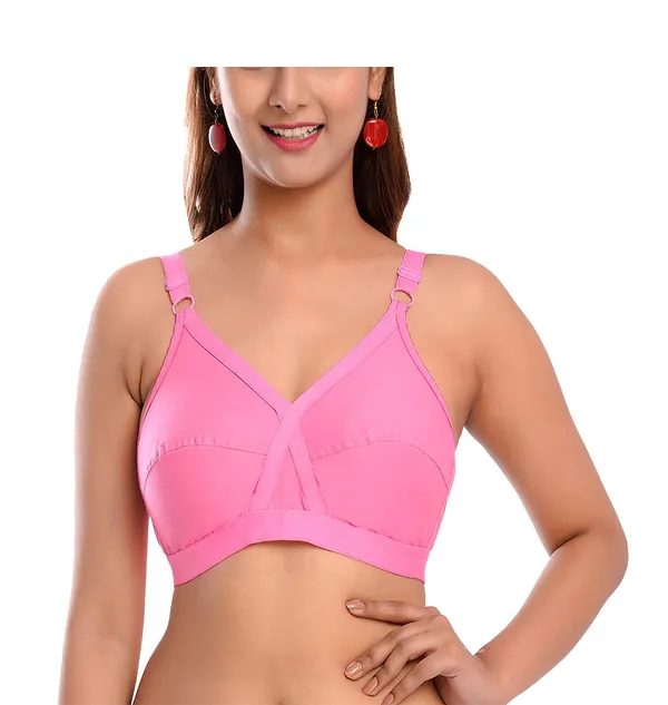 Pink_T-Shirt_Bra_for_Women_|_Non-Padded_and_Cotton_Hosiery