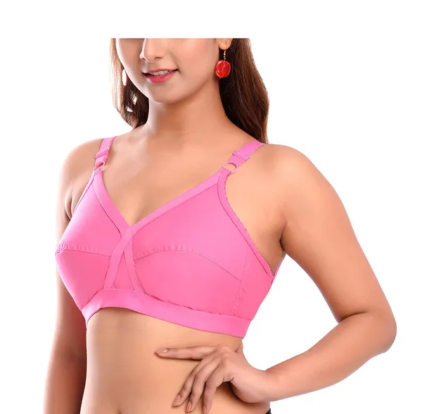 Pink_T-Shirt_Bra_for_Women_|_Non-Padded_and_Cotton_Hosiery
