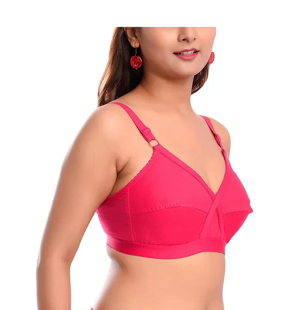 Hot_Pink_T-Shirt_Bra_for_Women_|_Non-Padded_and_Cotton_Hosiery