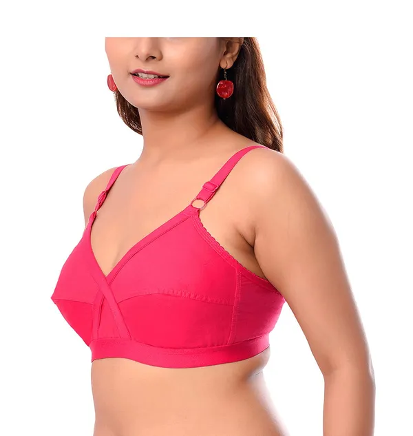 Hot_Pink_T-Shirt_Bra_for_Women_|_Non-Padded_and_Cotton_Hosiery