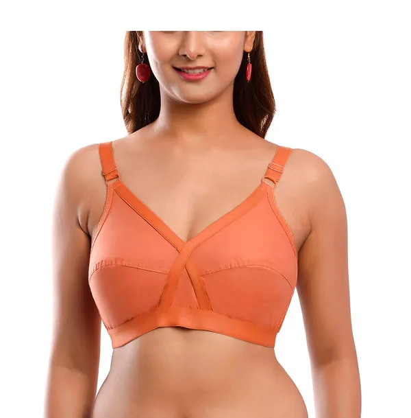 Orange_T-Shirt_Bra_for_Women_|_Non-Padded_and_Cotton_Hosiery
