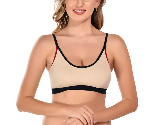 Beige_Sports_Bra_for_Women_|_Non-Padded_and_Cotton_Hosiery