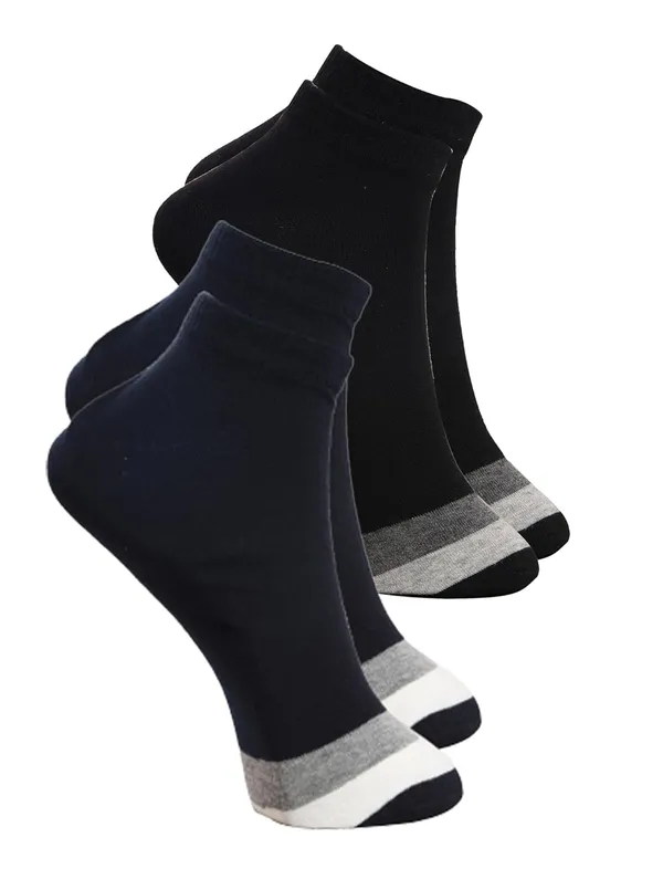 Black_&_Navy_Cotton_Ankle_Length_Socks_Stripe_Design_For_Men_(Pack_Of_2)