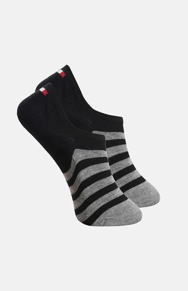 Grey_&_White_Cotton_Loafer_Socks_Stripe_Design_For_Men_(Pack_Of_2)