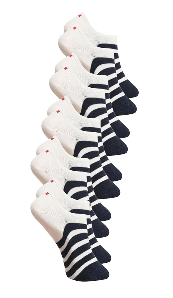 White_Cotton_Loafer_Socks_Stripe_Design_For_Men_(Pack_Of_5)