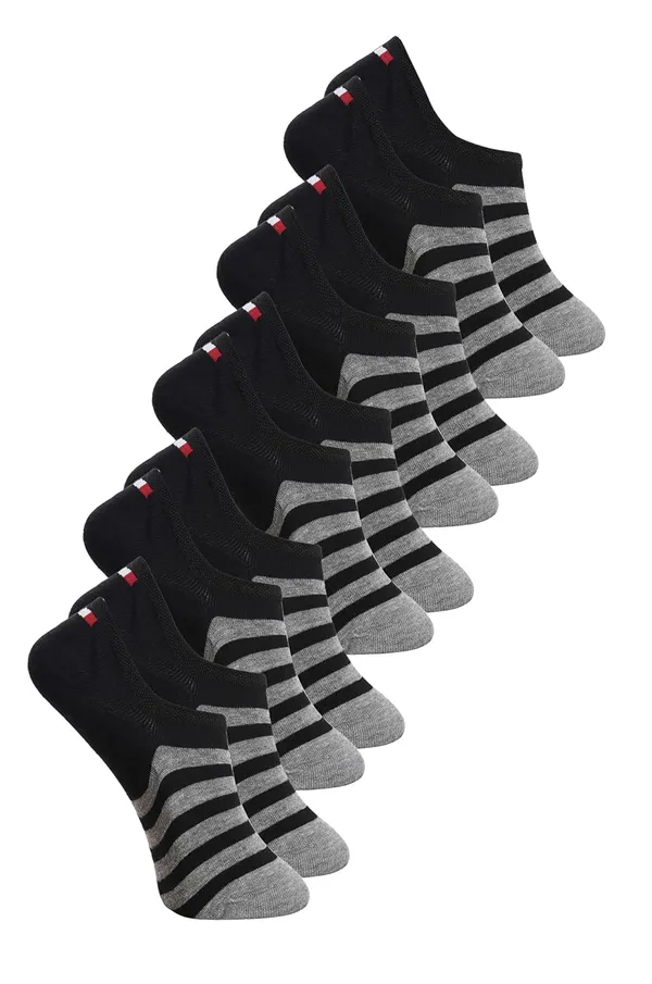 Black_Cotton_Loafer_Socks_Stripe_Design_For_Men_(Pack_Of_5)