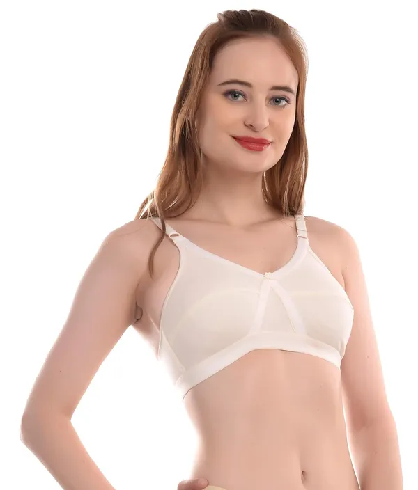 Cream_Full_Coverage_T_Shirt_Bra_C-Cup_For_Women