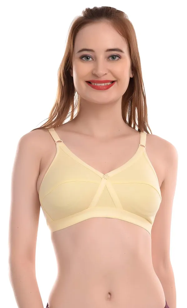 Yellow_Full_Coverage_T_Shirt_Bra_C-Cup_For_Women