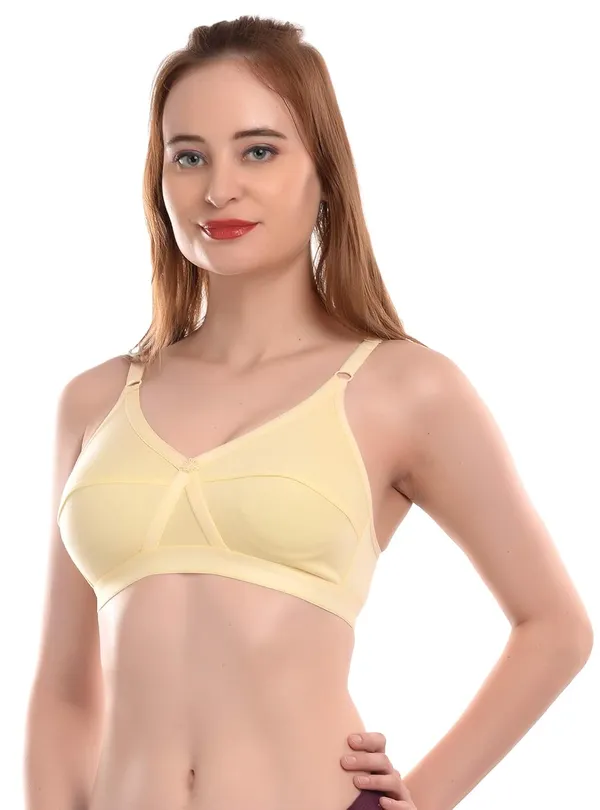 Yellow_Full_Coverage_T_Shirt_Bra_C-Cup_For_Women