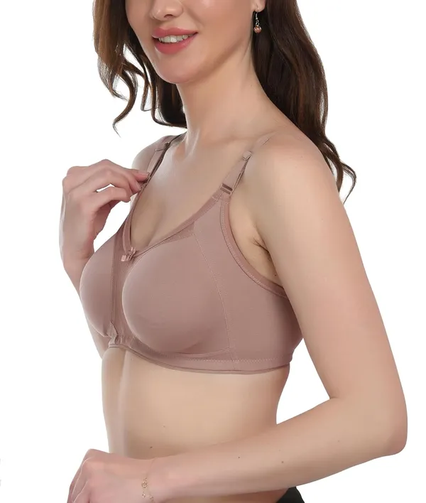 Beige_T-Shirt_Bra_for_Women_|_Non-Padded_and_Cotton_Hosiery