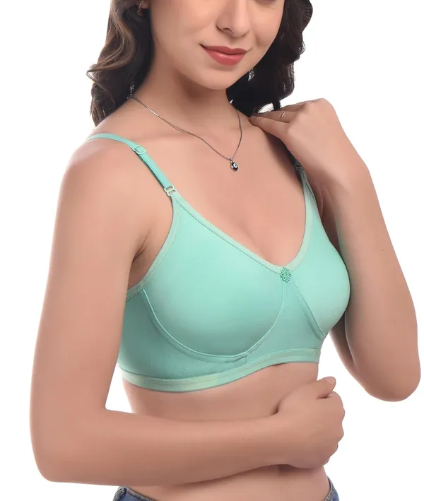 Light_Green_T-Shirt_Bra_for_Women_|_Non-Padded_and_Cotton_Hosiery