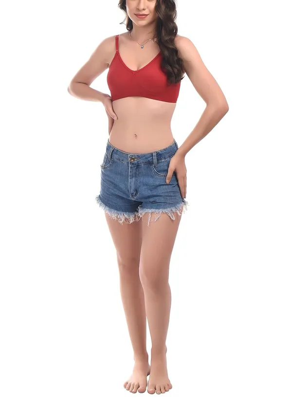 Maroon_T-Shirt_Bra_for_Women_|_Non-Padded_and_Cotton_Hosiery