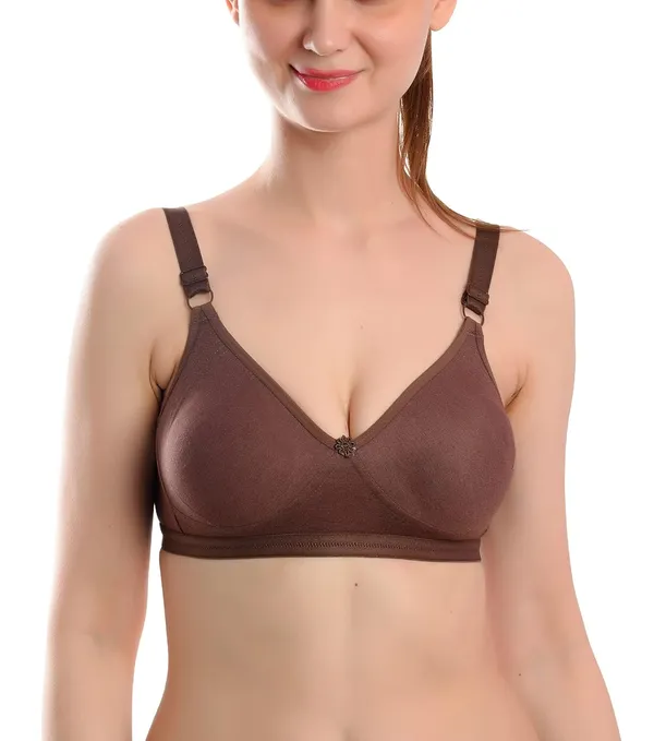 Brown_T-Shirt_Bra_for_Women_|_Non-Padded_and_Cotton_Hosiery